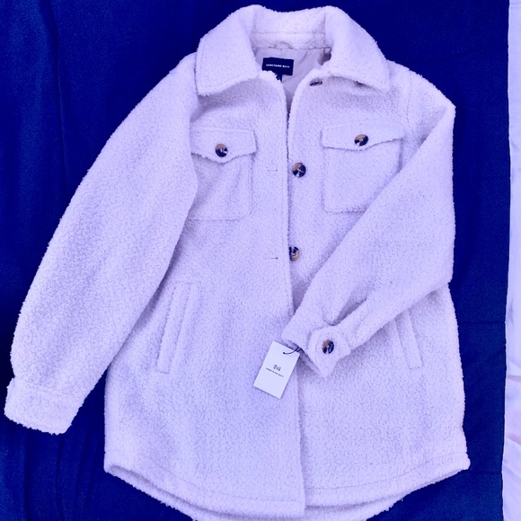 TEDDY JACKET/ COAT- CREAMY WHITE COLOR- NEW - Picture 4 of 5
